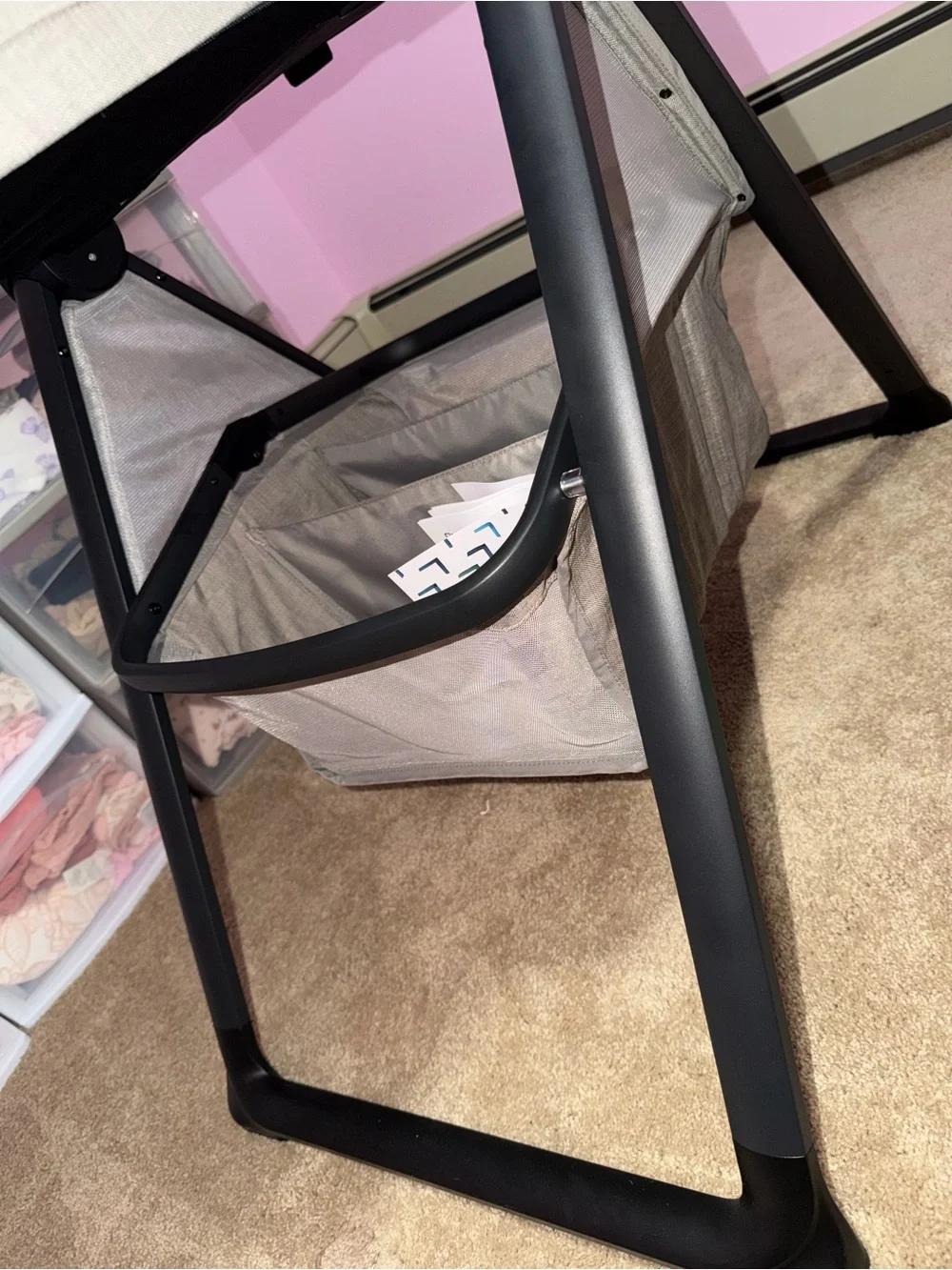 Nuna x pottery barn Tan Bassinet and stand
